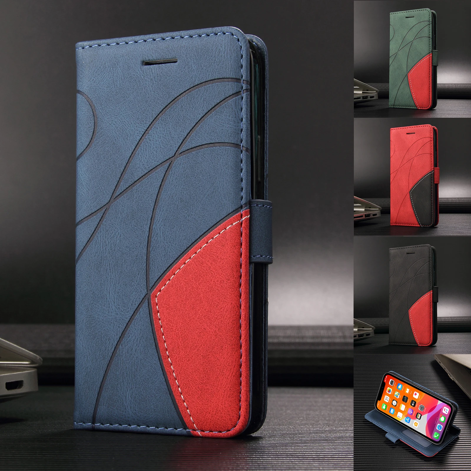 Wallet Leather Case For Xiaomi 11T Pro Redmi NOTE 10S 9S 8T 9 Pro POCO X3 NFC Mi 11 Lite K40 Card Slot Invisible Bracket Cover