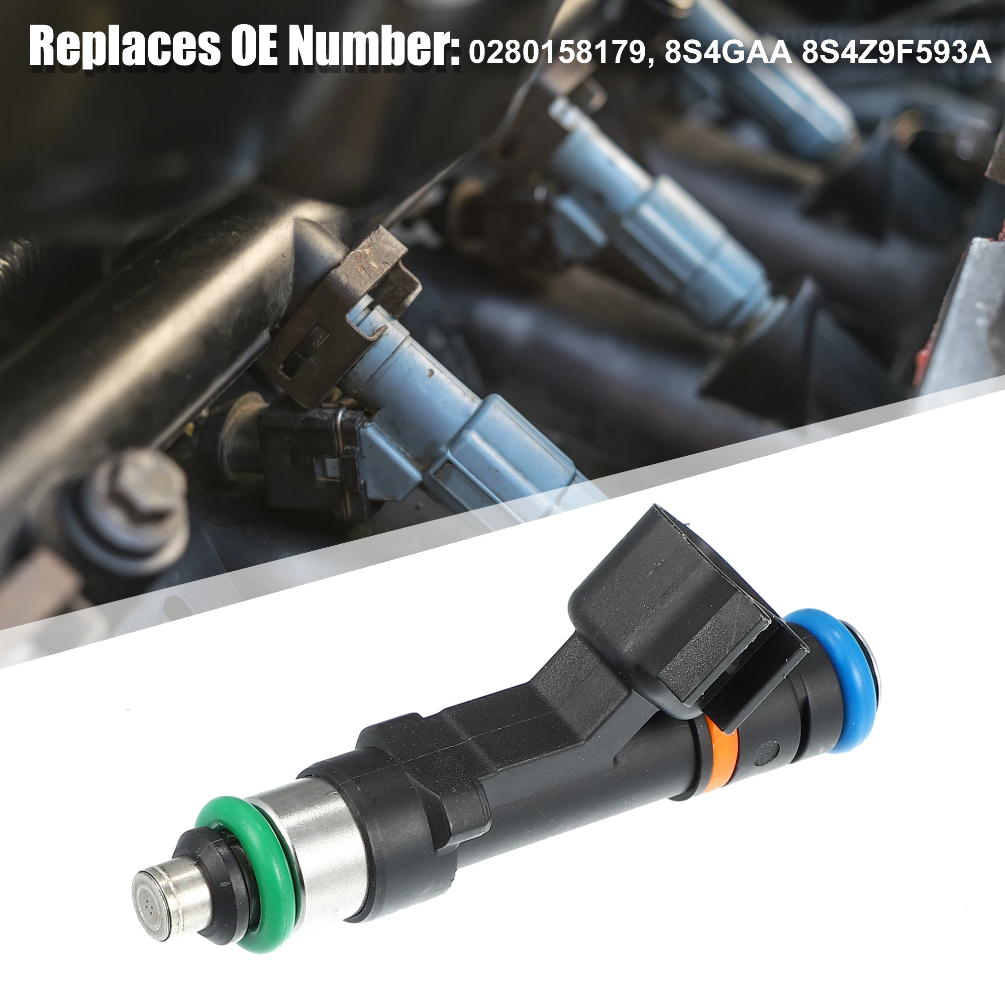 

UXCELL 4pcs 0280158179 8S4Z9F593A Fuel Injector Nozzle for Ford Fusion 2.0L13-20