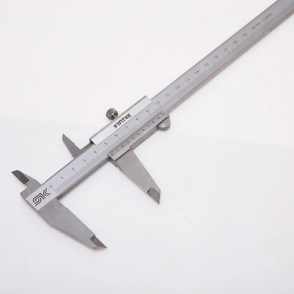 Suwmiarka noniuszowa ze stali nierdzewnej klasy przemysłowej 0-150/200/300mm wysoka precyzja 0,02mm zintegrowana suwmiarka narzędzie pomiarowe — zdjęcie 4