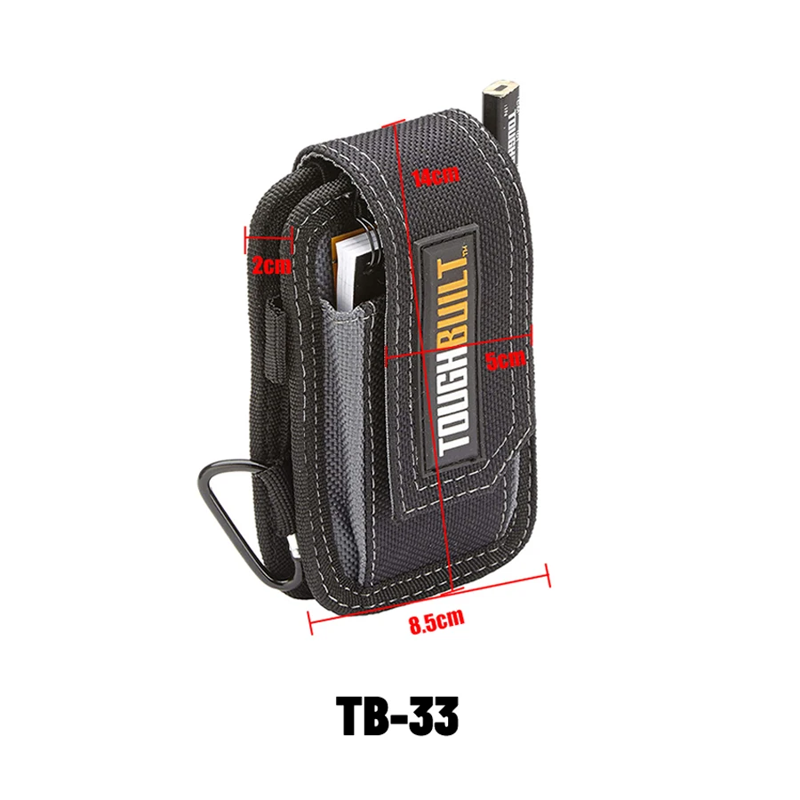 TOUGHBUILT TB-33 Smart Phone Pouch with Notepad and Pencil Compatible with Most Tool Belts, Heavy Duty Construction