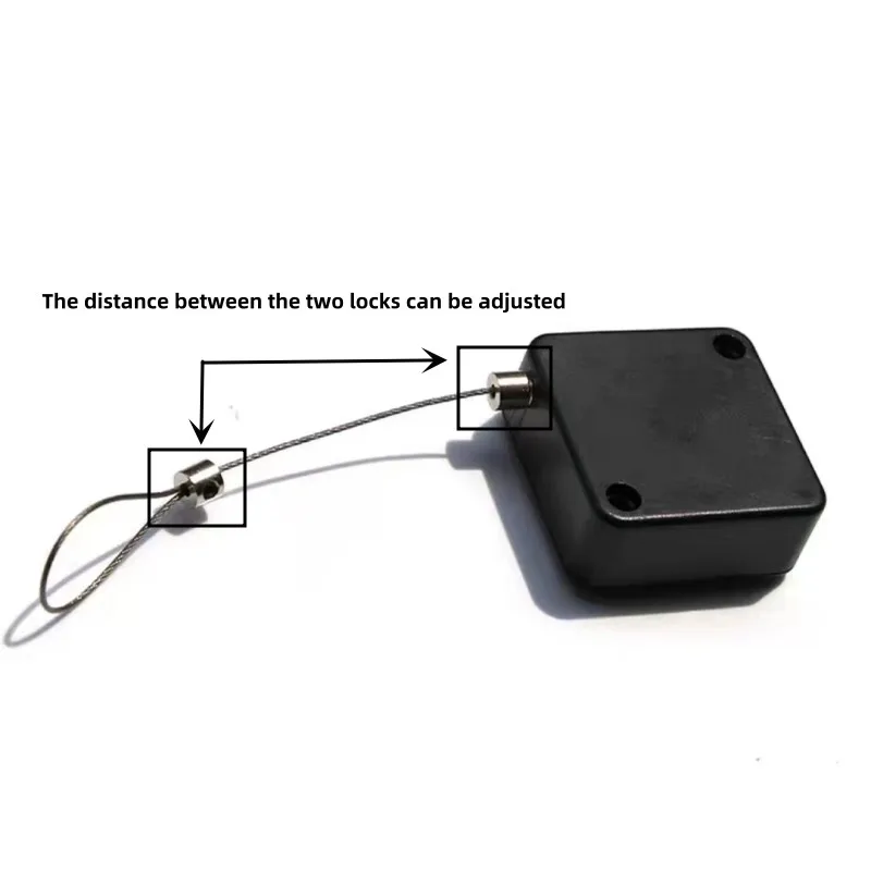 50 Pieces Display Anti-Theft Steel Wire Telescopic Reel, Which Can Temporarily Pause the Anti-Theft Pull Box