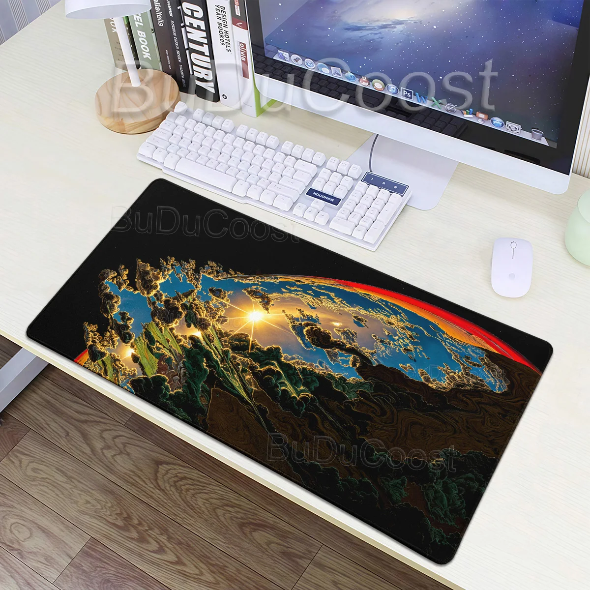 Natural Scenery Grand Earth Landscape Mousepad Large Mousepad Keyboard Gaming Table Mat Laptop Anti-slip Mouse Mat Office Decor