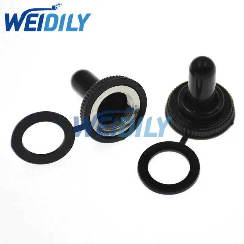 5PCS Toggle Switch Waterproof Rubber Resistance Cover Dust Cap Boot Black Tarpaulin 12MM