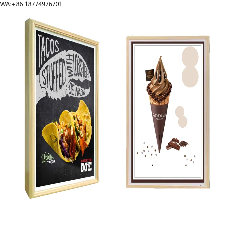 Good Price 21.5 Inch Digital Picture Frame New Amazing Full HD Wood Photo Frame with US Plug Download and View Videos in English