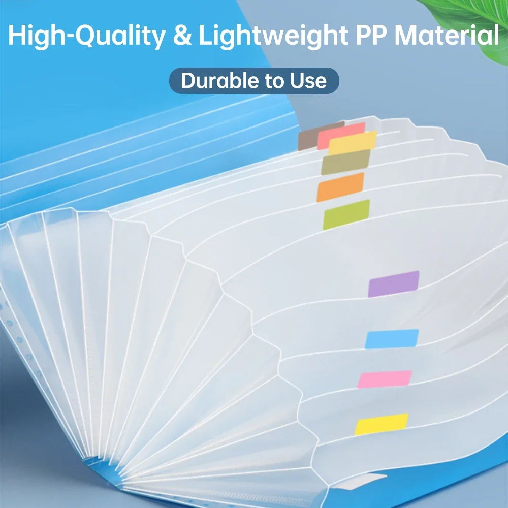 A6/B6 아코디언 파일 폴더 청구서 정리함 13포켓 확장 파일 케이스 방수 커버 아코디언 문서 정리함