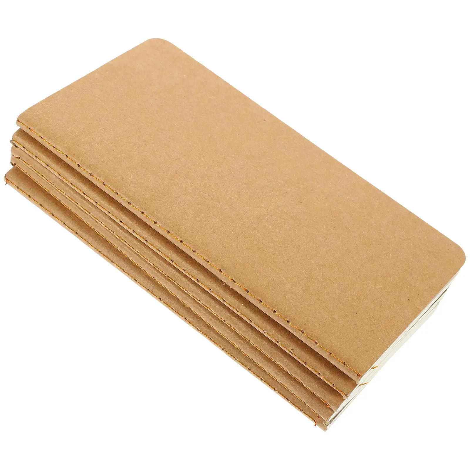 5pcs Blank Cores Kraft Travel Notebook Paper Diary Travel Journal for Students Daily Writing Portable Sketchbook