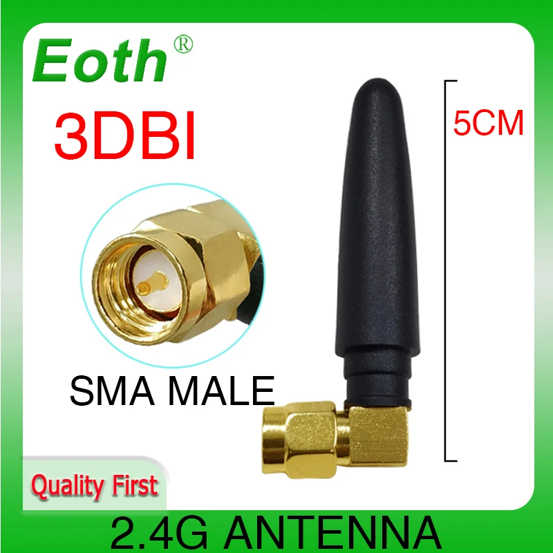 2.4GHz WIFI Antenna 3dbi Aerial SMA Male  IOT connector 2.4G wifi antena 2.4 ghz antenne wi-fi White for Wireless Router antenas