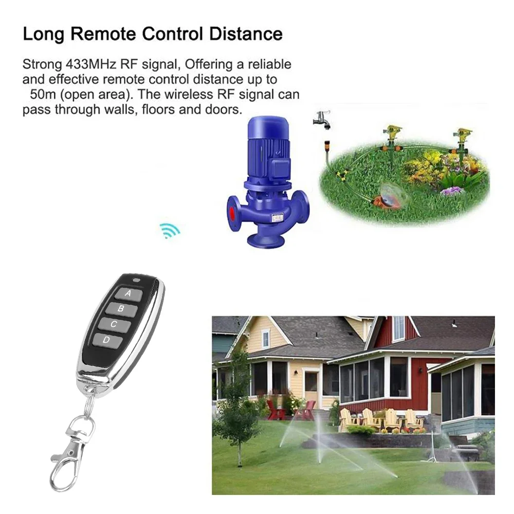 433Mhz Garage Door Copy Remote Control Cloning Code 4 Keys RF Transmitter Wireless Controller 433.92mhz For Gate Duplicator