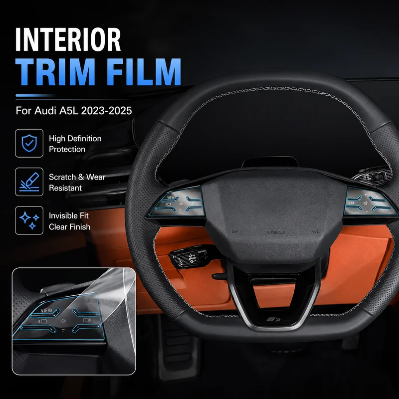 

Interior Trim Film For Audi A5L 2023-2025 TPU High Definition Protective Car Accessories, Replacement Parts, Easy Installation