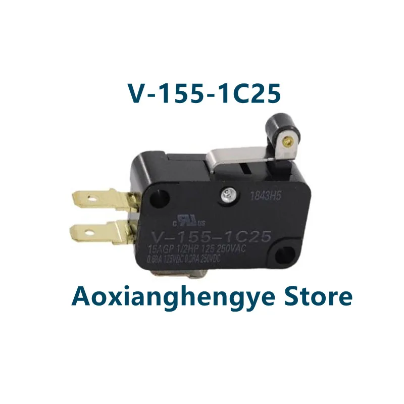 1PCS Micro switch V-15-1C25 silver contact 152 153 154 155 156 roller limit travel switch Original genuine product
