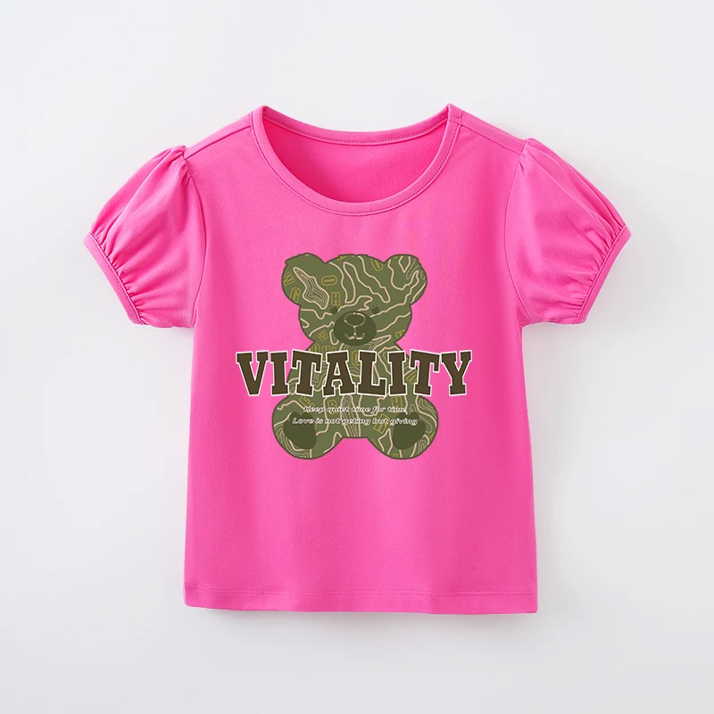 Baby Clothing Casual Clothes Fashion Printed short sleeve Outfit Solid  Boy Girls T-shirt Summer pink