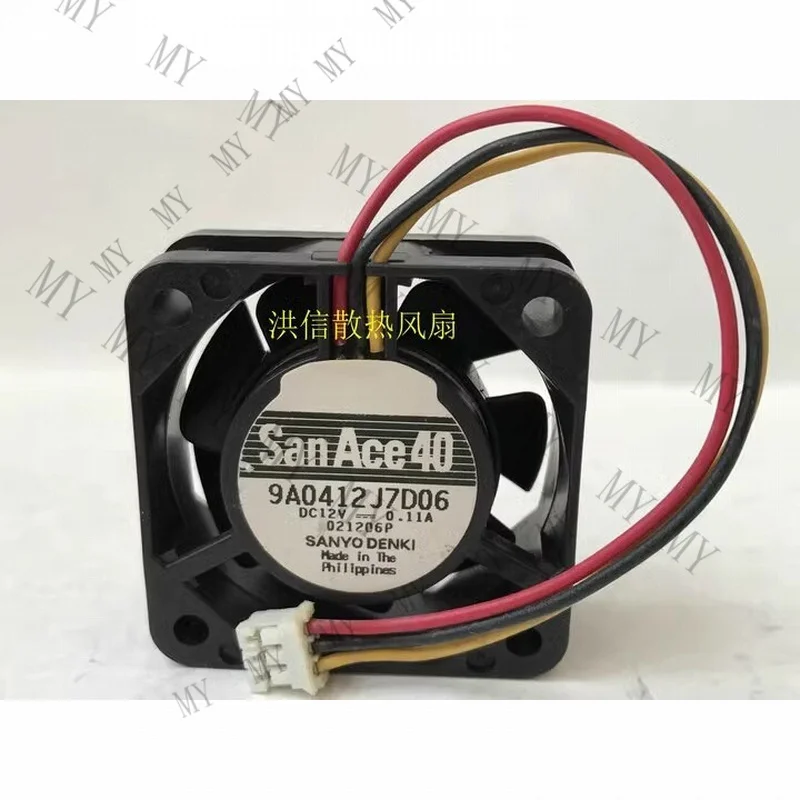 TT  SANYO 9A0412J7D06 4015 DC12V 0.11A 3-Pin Dual Ball Cooling Fan
