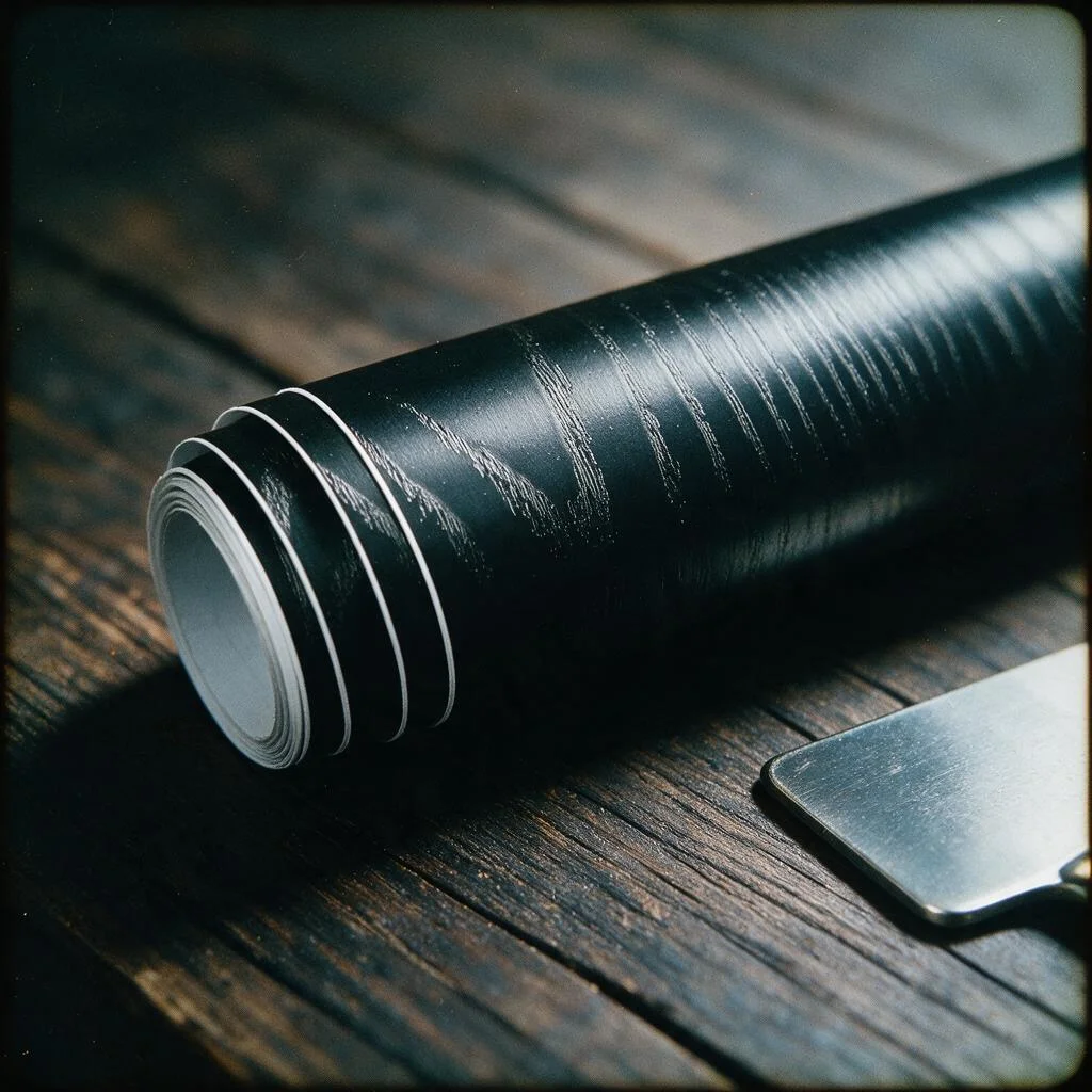 Black Wood Grain Contact Paper Peel and Stick Wallpaper Self Adhesive Waterproof Removable Vinyl for Furniture Renovation Home D