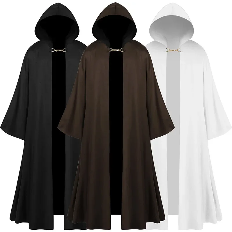 

Новинка 2025, женская средневековая готическая накидка с длинными рукавами и капюшоном, сценический костюм, одежда на заказ для экспорта