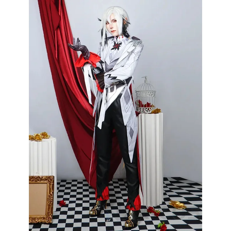 เ็น shinimpact Harlequin otets เกมสวมบทบาทชุดคอสเพลย์ผู้หญิงการ์ตูนกับชุดฮาลโลว์วิกปาร์ตี้เสาแอนิเมชัน