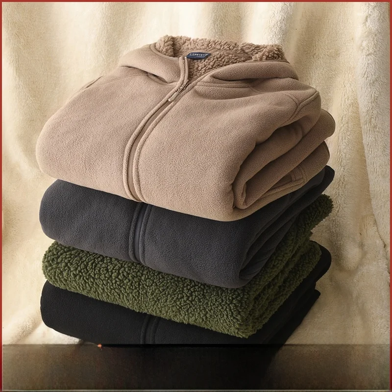 

Heavyweight 520G High amage Men's American Casual Winter Jaet Fce Lined Warm Trendy Hooded Zipper Closure Long Sve ...