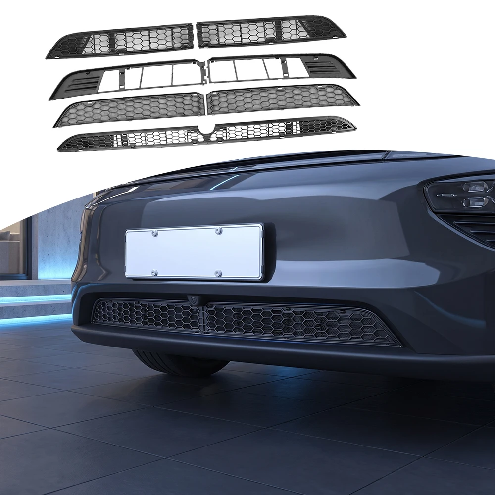 For Tesla MY MYL Model 3 Highland Model Y Juniper Car Front Grille Mesh Inserts Anti Insect Net Anti Dust Proof Inner Accessorie