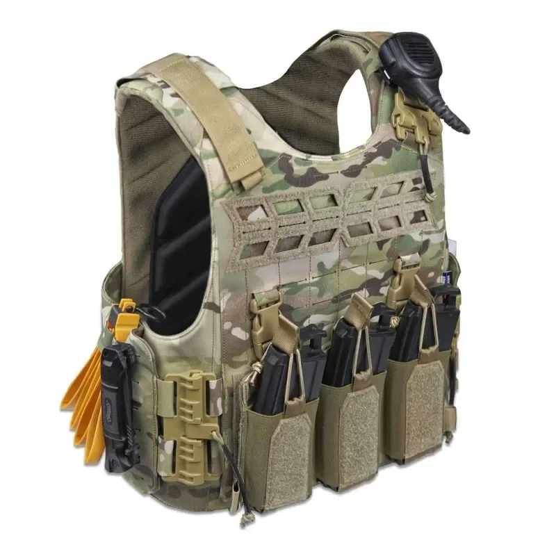 Customizable Outdoor Tactical Vest Military Camouflage Quick Release Multi Pocket Weight Bearing Fitness Gear for Hiking