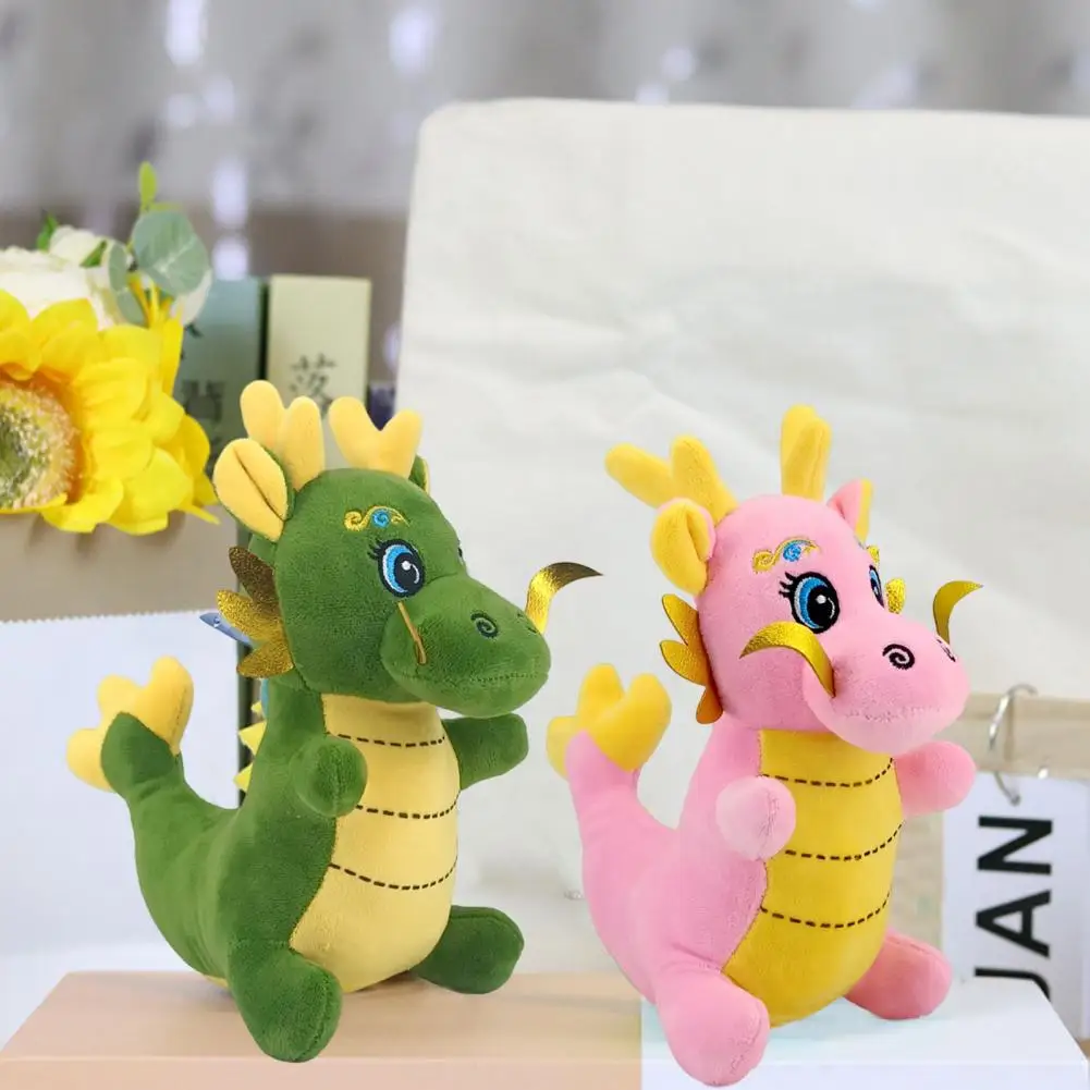 Year of 2024 Cartoon Chinese Dragon Plush Doll Toy Zodiac Stuffed Mascot Animal Doll Pillow Festival Decoration New Year Gift