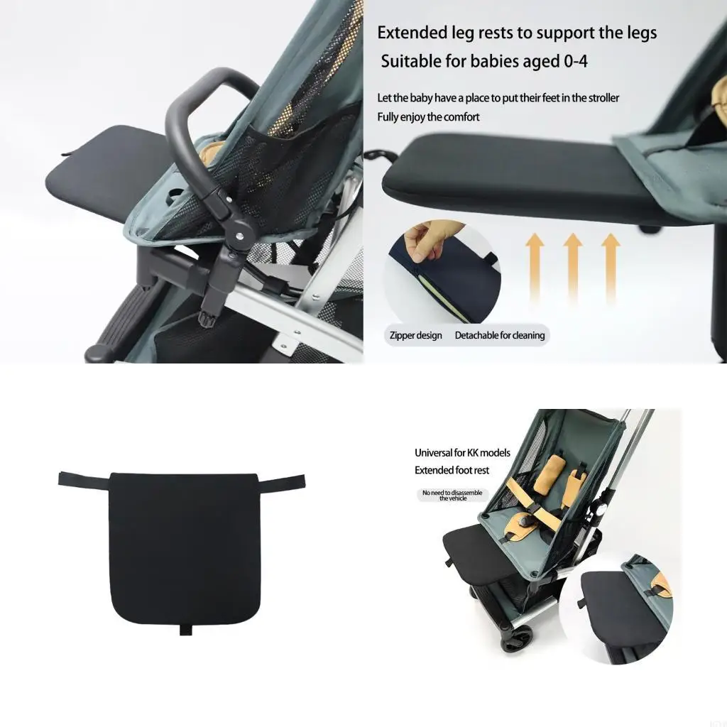 

D7YD Многофункциональные коляски Подставка для ног Удлинитель ног Защита от падения Универсальная совместимость Ткань Оксфорд