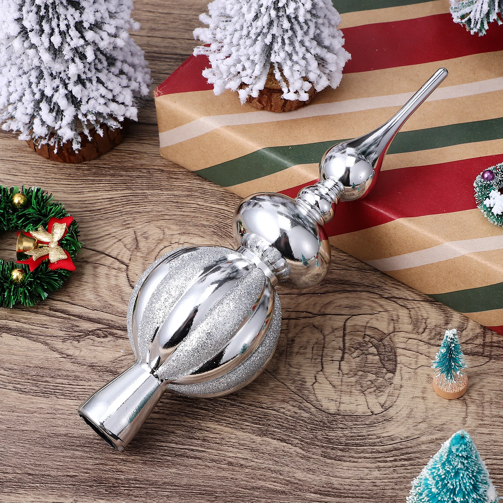 

Tree Topper Spherical Plastic Xmas Treetop Ornament Holiday Party Decoration Xmas Tree Topper Festive Supplies