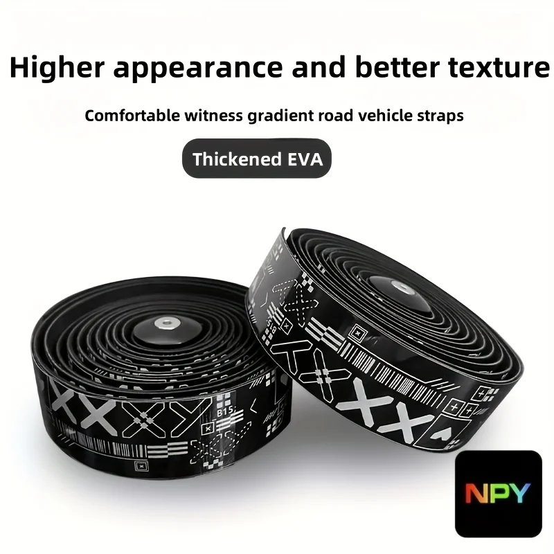 

Лента на руль велосипеда NPY, материал EVA, мягкие липкие и улучшают ручку на руль велосипеда, профессиональные гравийные обертки для велосипедных ручек