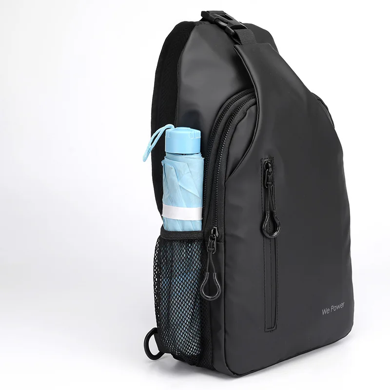 Man Casual Sling Chest Bag USB Charging Port Anti Theft Travel Multifunctional Waterproof Hiking Cycling Shoulder Crossbody Bag