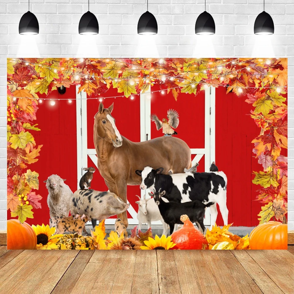 Autumn Country Warehouse Backdrop for Photography Fall Farm Barn Pumpkin Haystack Harvest Baby Portrait Photo Background Studio