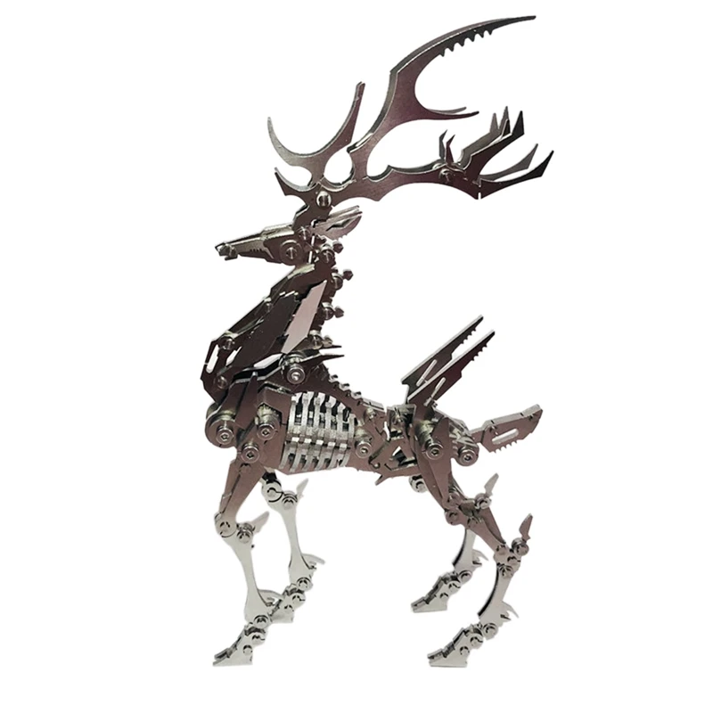 

DIY Assembled Mental Model Kit 3D Stainless Steel Assembled Detachable Model Puzzle As Home Ornaments - Big Dream Elk