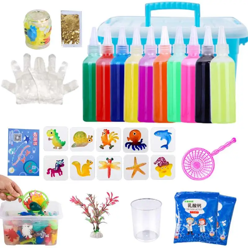 Kind Magie Wasser Elfen Perlen Kit 3D Magische Gele Kinder Meer Leben Kreatur Spielzeug Handgemachte Wasser Elfen Perle Marine Leben Spielzeug Kind Geschenk