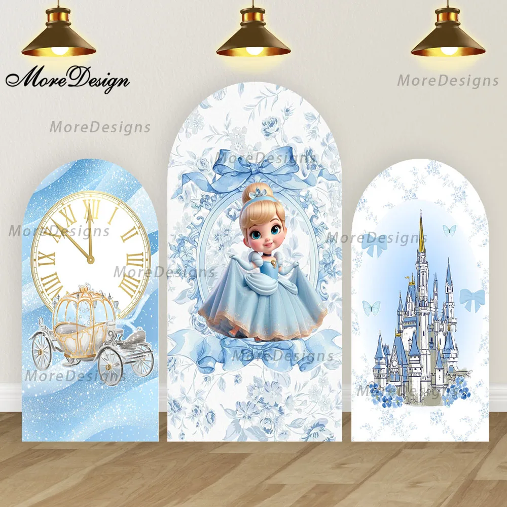 

Princess Cinderella Cartoon Arch Covers Photo Backdrop Baby Shower Kids Birthday Party Photography Backdrop Props