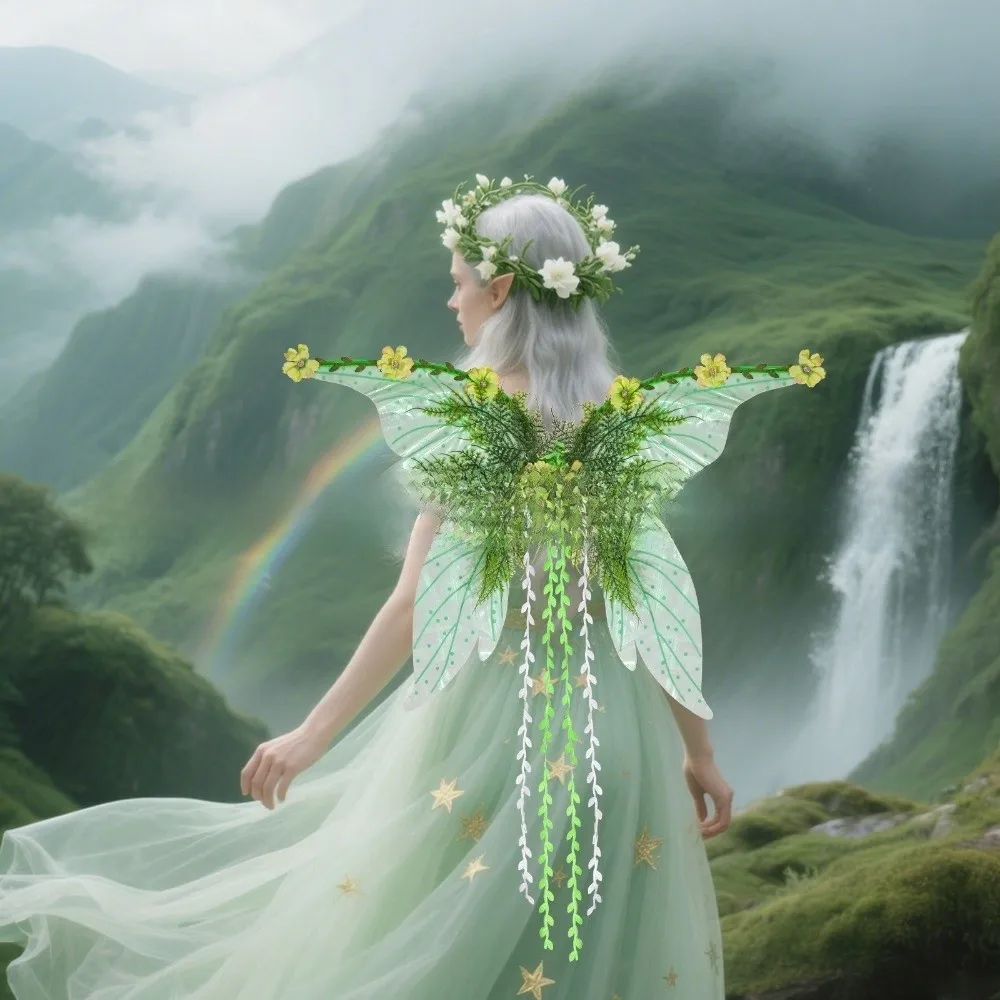 

Temperament Flower Butterfly Wing Cosplay Props Large Cosplay Wing Sparkle Dress-up Cosplay Costumes Party