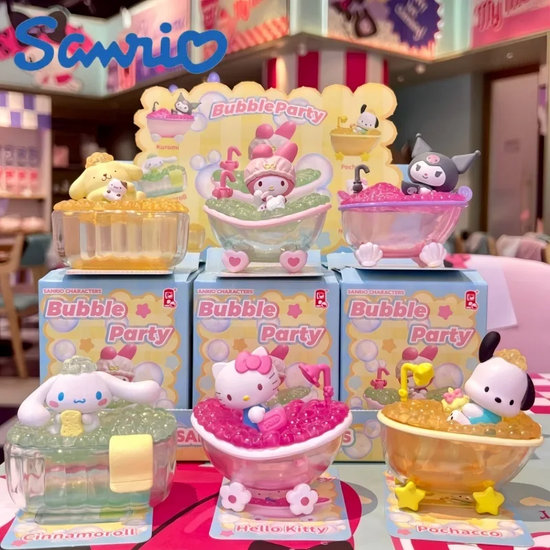 Hot Sanrio ชุดอาบน้ำของแท้รูปอะนิเมะ Kuromi Cinnamoroll เครื่องประดับตั้งโต๊ะ pochacco แฮนด์เมดน่ารักของเล่นของขวัญ