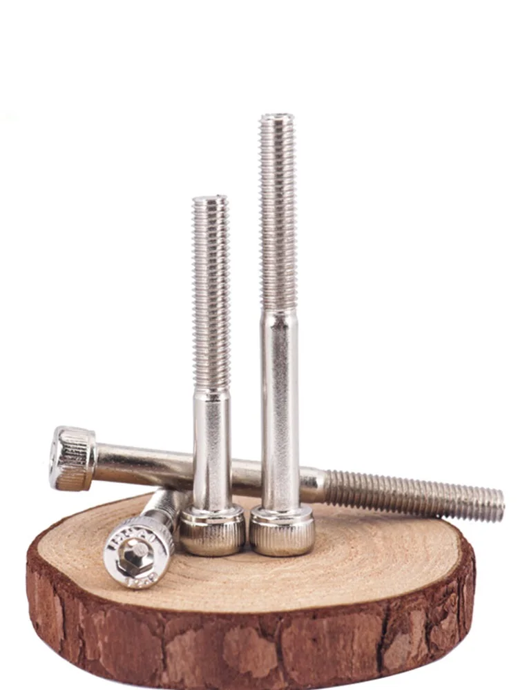 M3 M4 M5 M6 M8 M10 M12 12.9 Grado nichelato DIN912 Mezza filettatura Dente Allen Hexagon Hex Socket Testa Bullone Vite