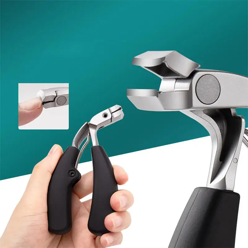 Curved Nail Clippers With Large Opening Three Times Anti-splash Storage Nail Clippers For The Elderly Thick Toenails Heavy Duty