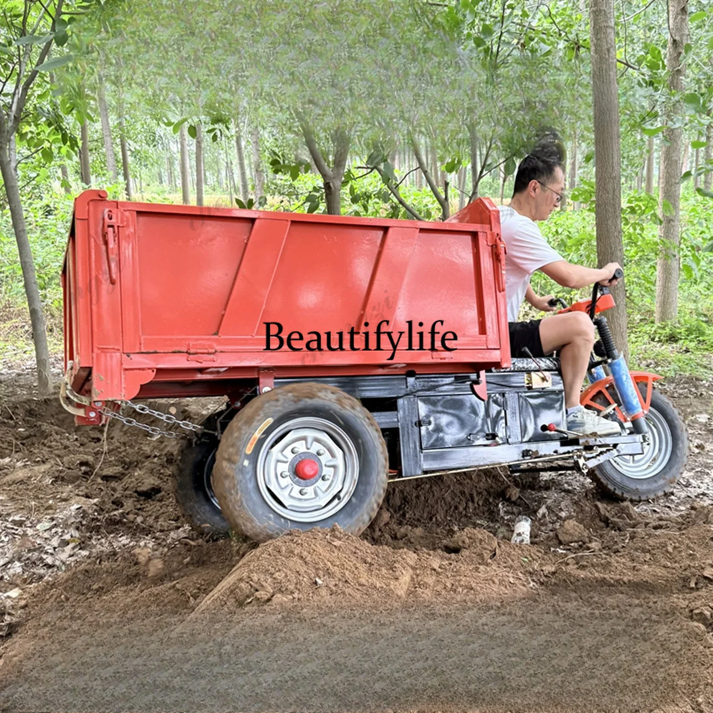 

SS81 agricultural household tricycle pulling feed grain dump dump truck field climbing labor-saving