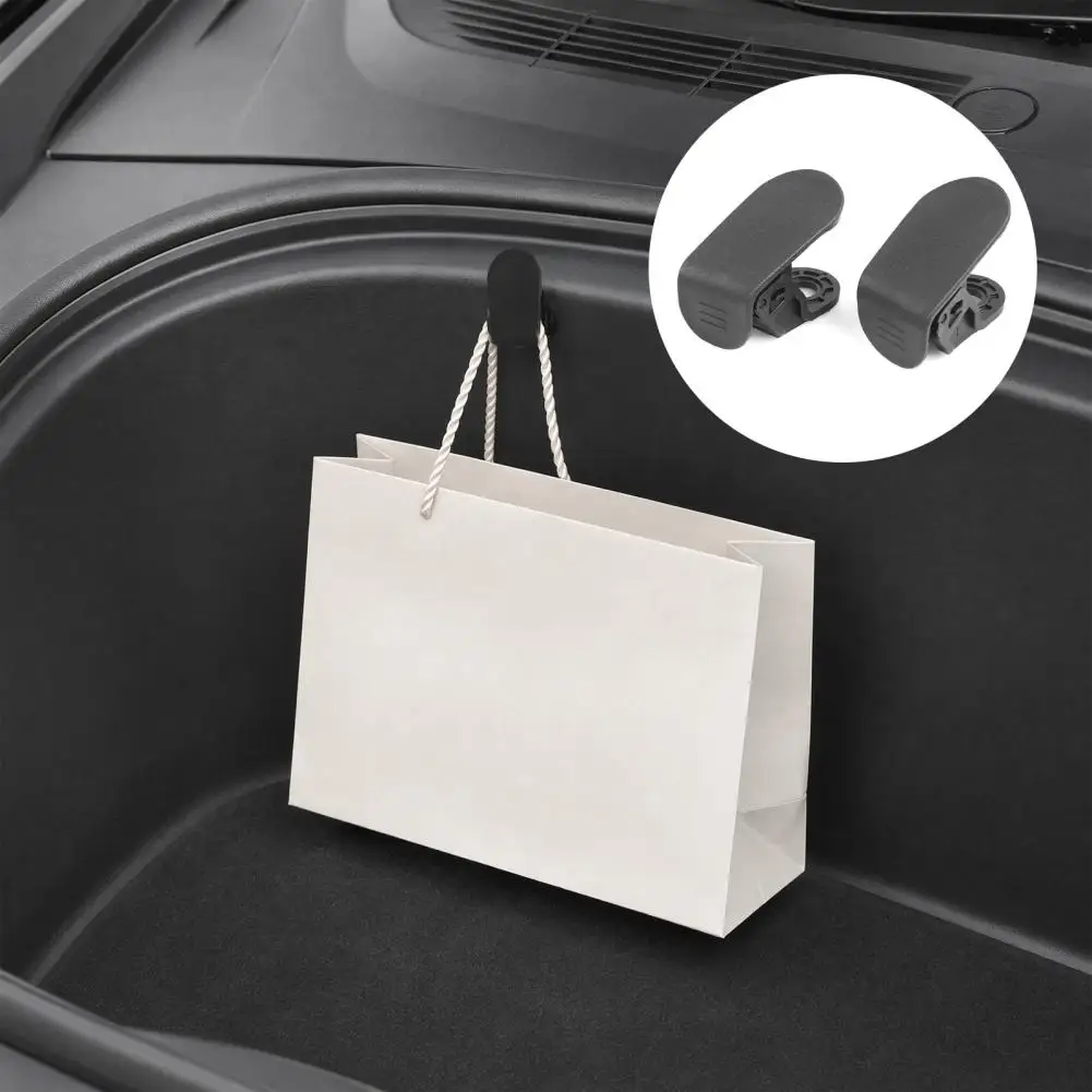 Model 3 Accessory Hook 1 Pair Front Trunk Hook for Tesla Model 3 Foldable Frunk Organizer Accessory Strong Load-bearing Grocery