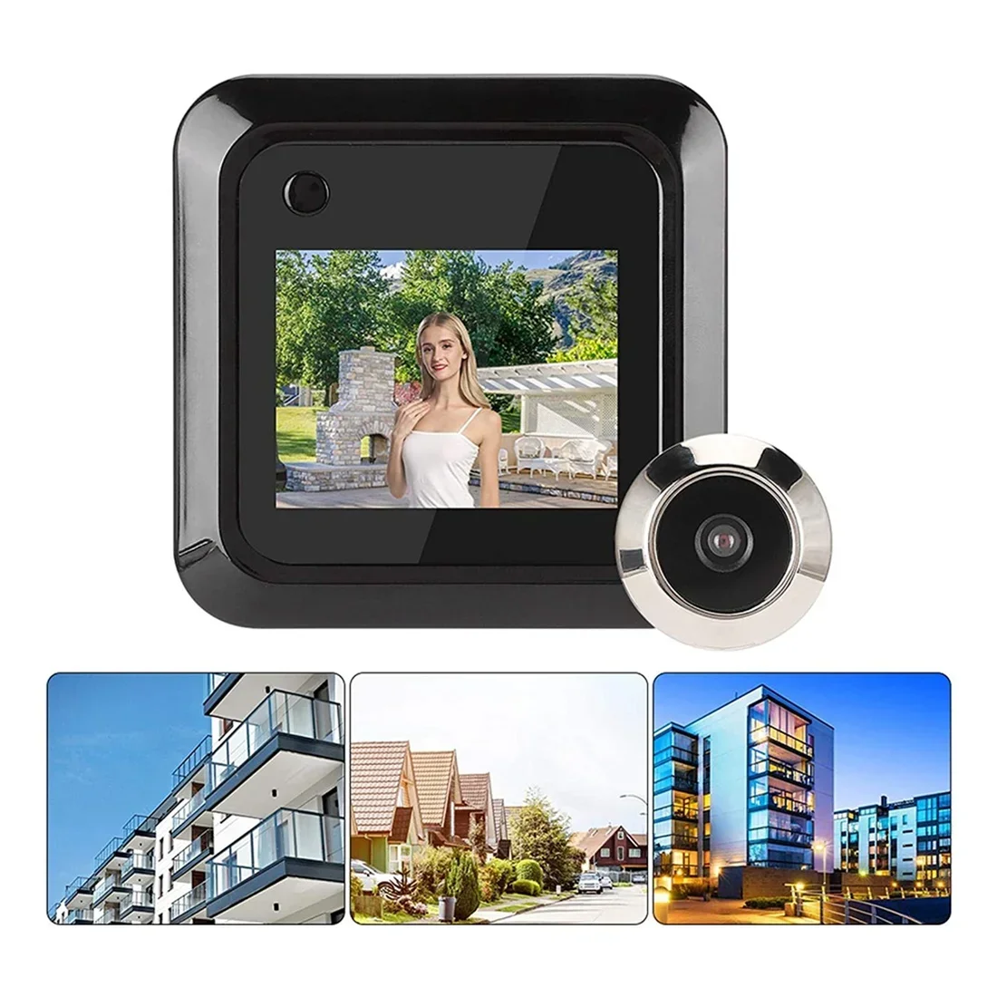 camera Wide-Angle Digital 2.4Inch LCD for Home Door Viewer Peephole, 90° Apartment Entry Door video Peephole Camera, Door