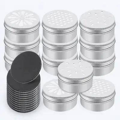 10 chiens d'entraînement 25x2mm points magnétiques boîtes métalliques trous couvercle odeur étui nez fournitures de travail conteneurs portables