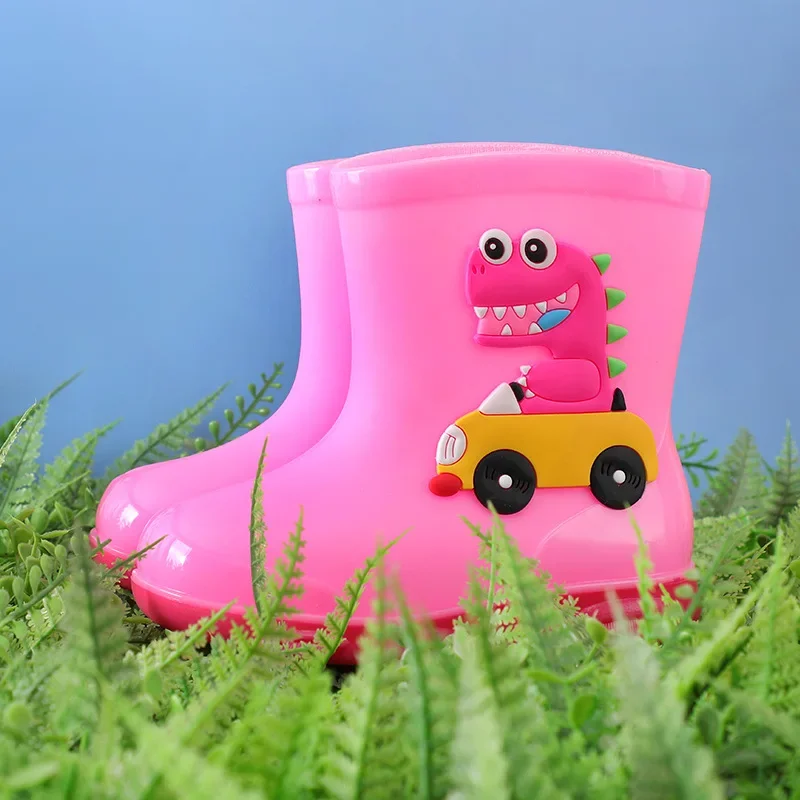 botas lluvia Kid boot FourSeasons Baby kid Rain boot Waterproof Anti Slip kid rubber boot with Plush Warm Cartoon kid Water boot