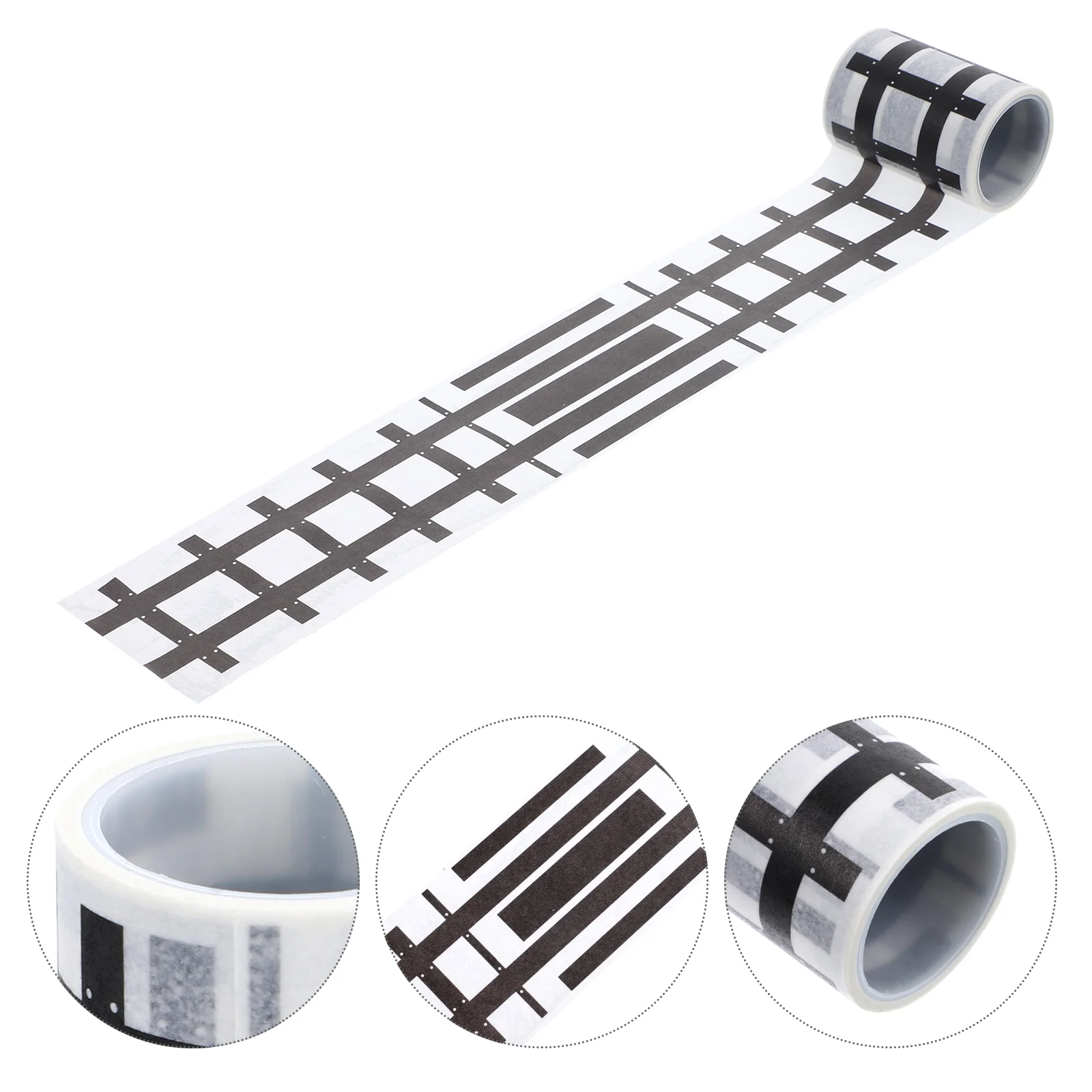 

2 Rolls Train Track Sticker Race Tape Toy DIY Railway Stickers Tapes Telephone Pole Road