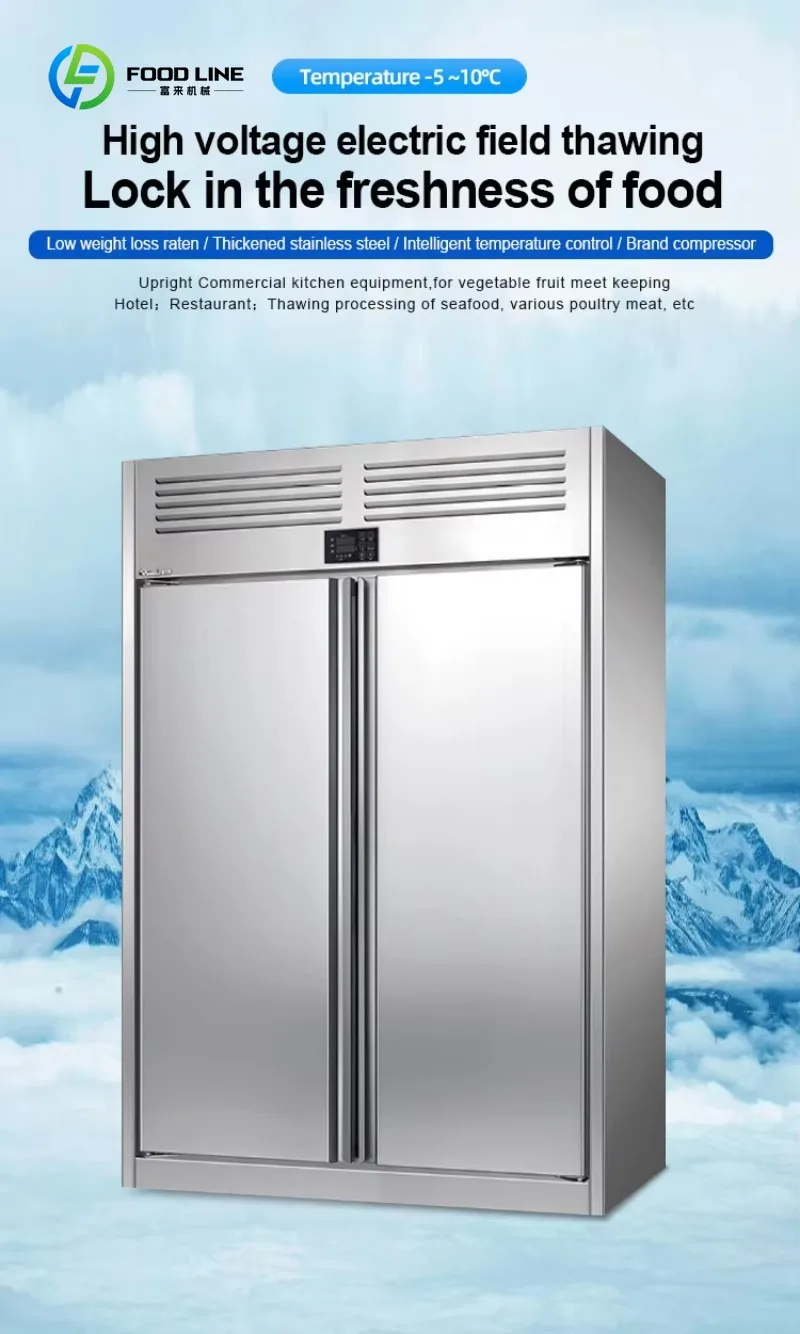 

Customized High Voltage Electric Stainless Steel Automatic Defrost Air Cooler Cabinets with 2 Single-Temperature Thawing Units