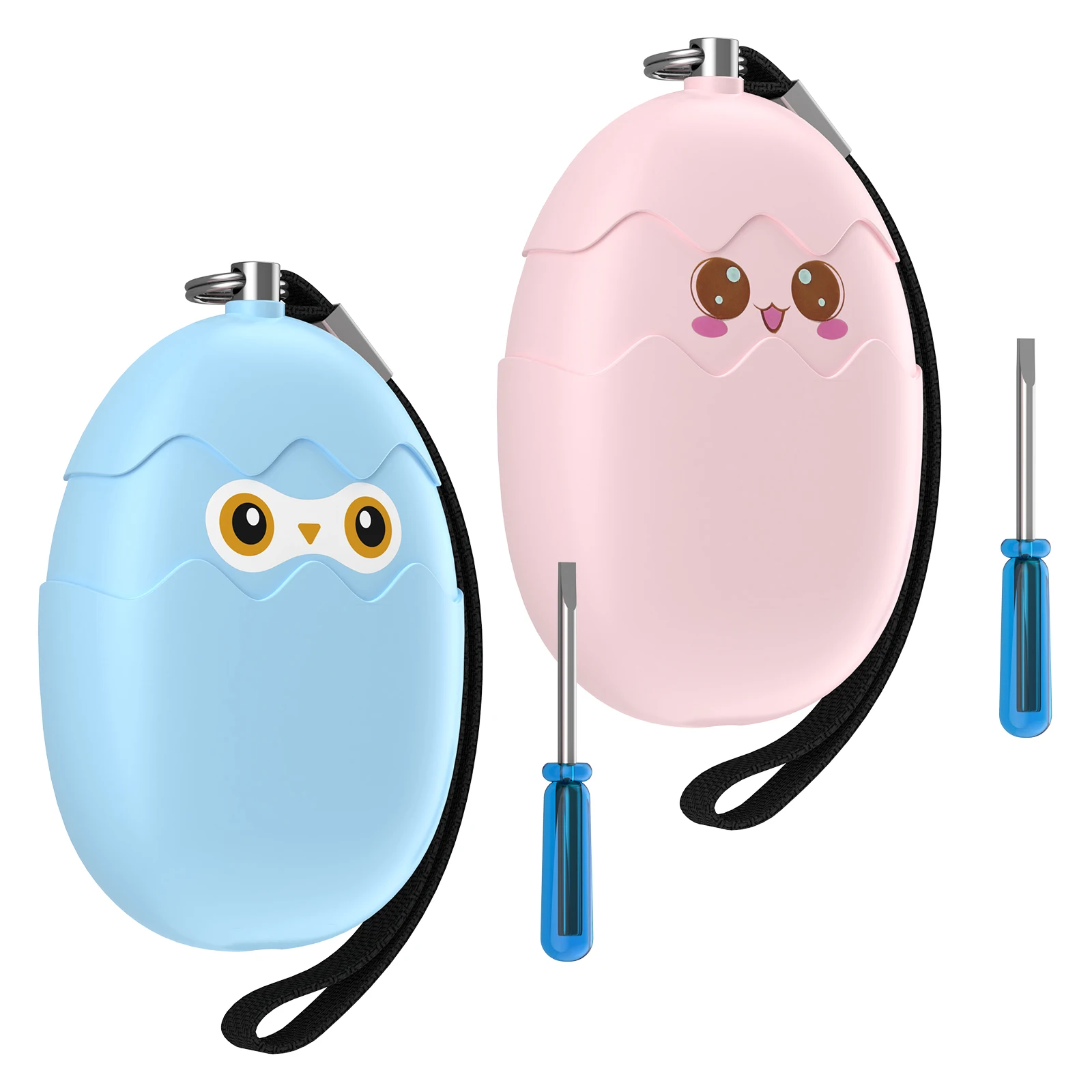 

2PCS/1PC Personal Alarm Keychain Loud 130dB Siren with Strobe Light and Carabiner for Women Children Elderly Emergency Call