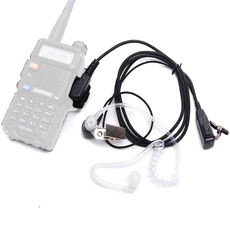 2 Pin Walkie Talkie Headset MIC PTT Walkie Talkie Earpiece Headset Accessories For Baofeng Kenwood Puxing TYT Radio Earphone