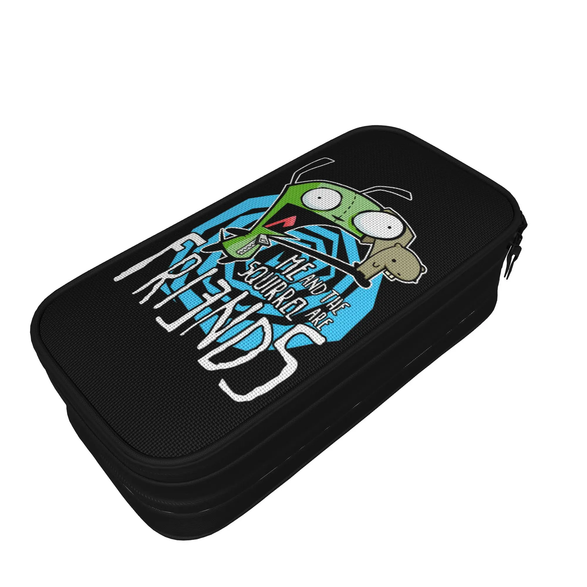 Invadered GIR Squirrel Friends Zim Pencil Case Cartoon Pen Bags Student Big Capacity School Supplies Gifts Pencilcase Stationery