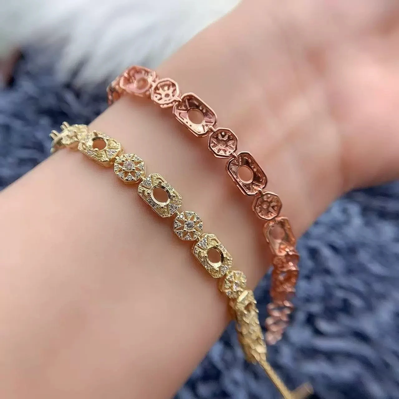 

MeiBaPJ Inlay Oval 4*5mm Stone S925 Sterling Silver DIY Women Gift Bracelet Diamond Light Luxury Shining Free Delivery Wholesale