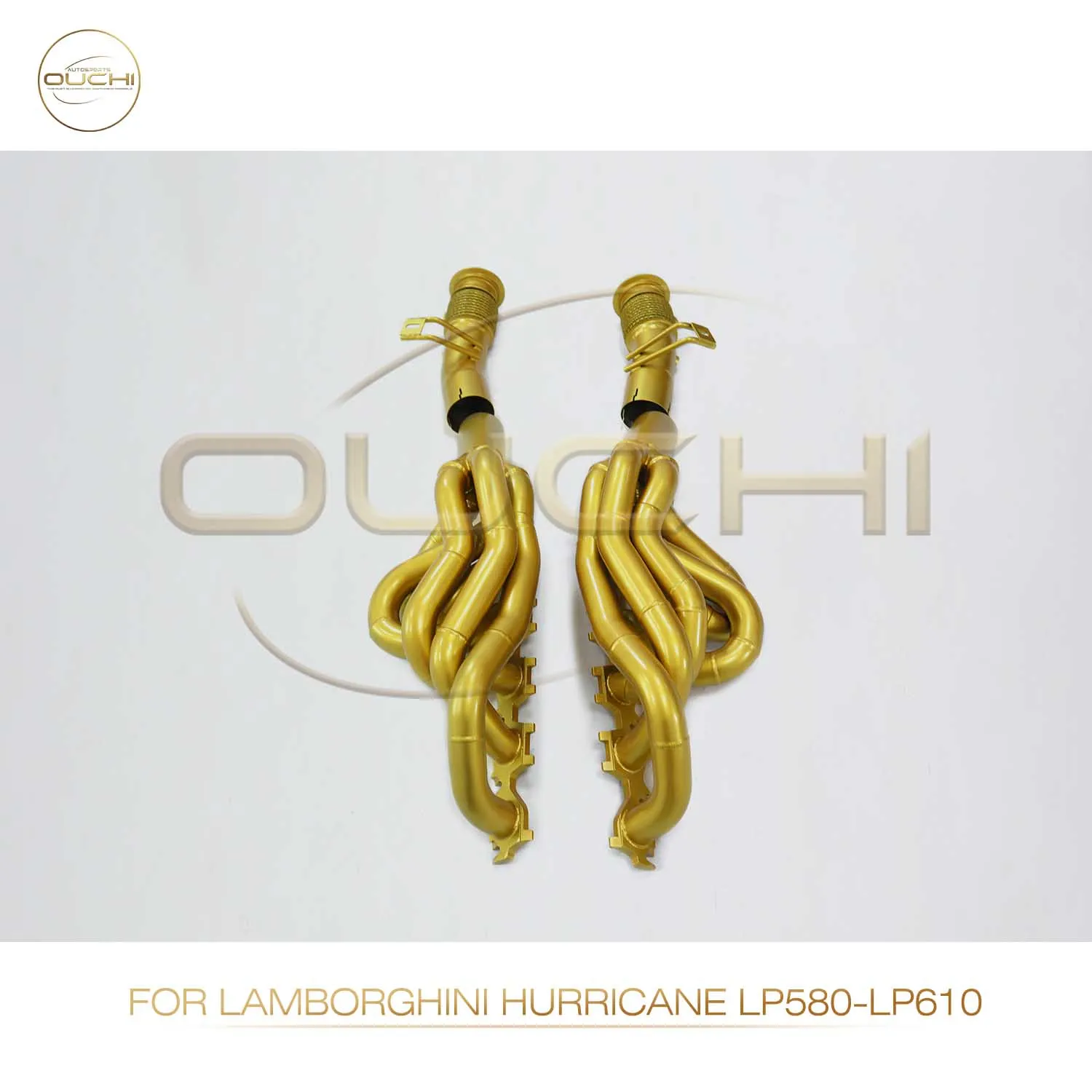 High Flow Performance manifold for Lamborghini Hurricane LP580-LP610 OUCHI Exhaust System ceramics heat shield gold Stainless st