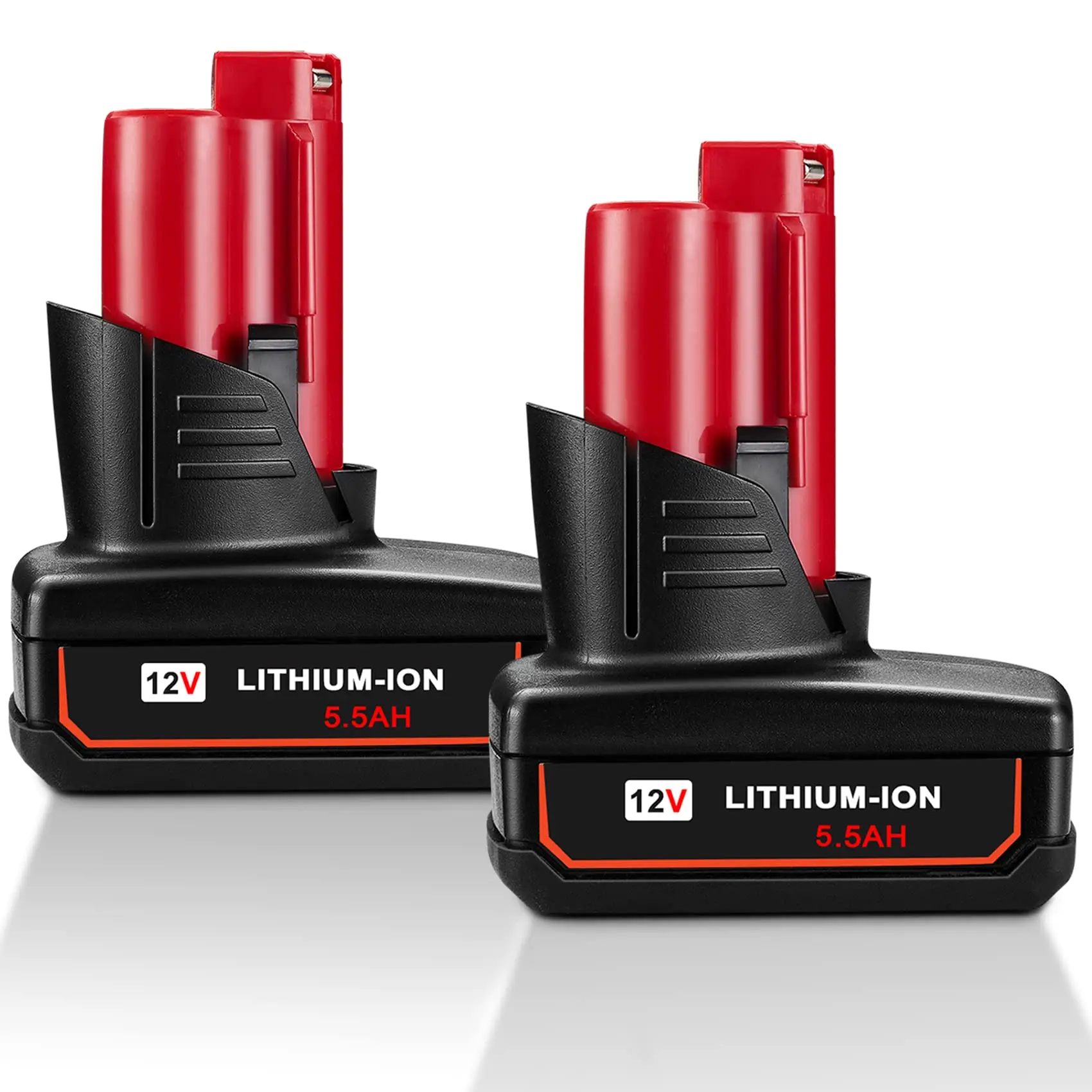 

REACELL 12V 3/5.5/6.5Ah For Milwaukee M12 Battery Compatible with Milwaukee M12 XC 48-11-2410 48-11-2420 Cordless Tools 2 Packs