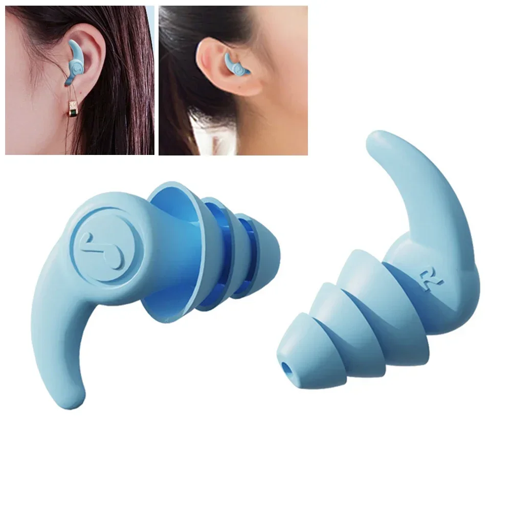 

Silicone Sleeping Earplug Sleep Noise Ear Plug Canceling Noise Reduction Supplies Soundproof Noise Canceling Earplugs