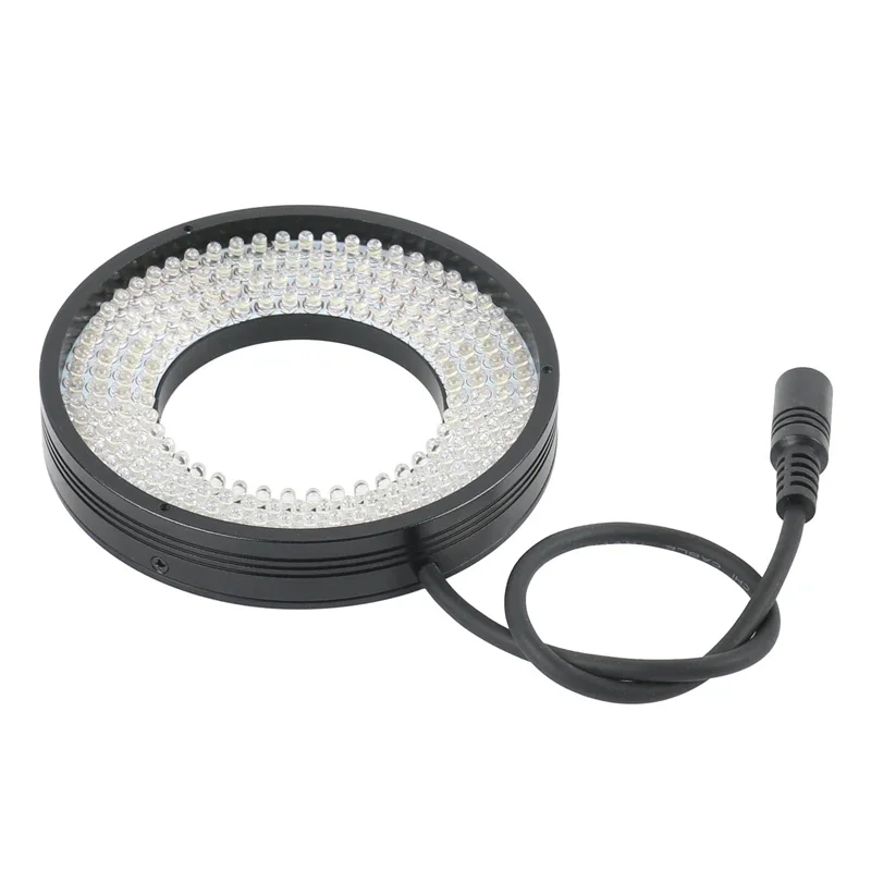 Aluminum Alloy 196 pcs LED Ring Light Microscope Illumination Lamp Working Diameter 55mm For Industry Video Microscope Camera